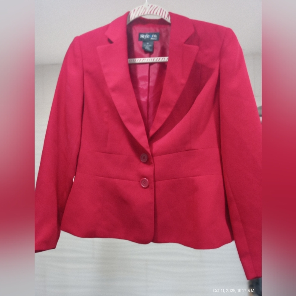 Style & Co. Women's Vibrant Red Suit Jacket